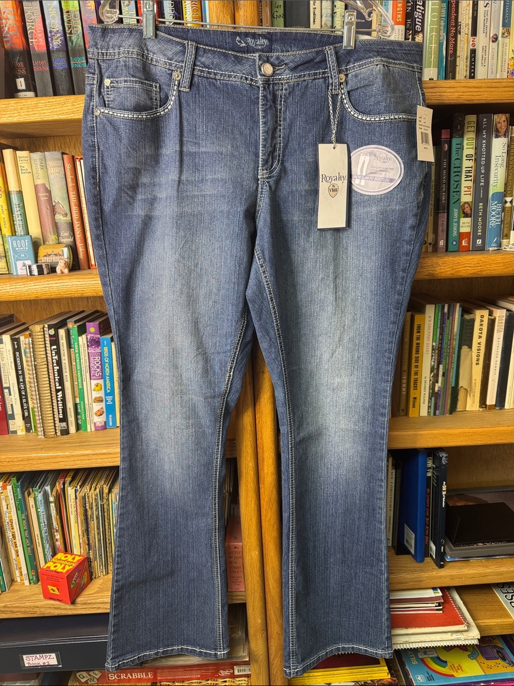 Royalty Slim Fit Bootleg Medium Wash Blue Jeans